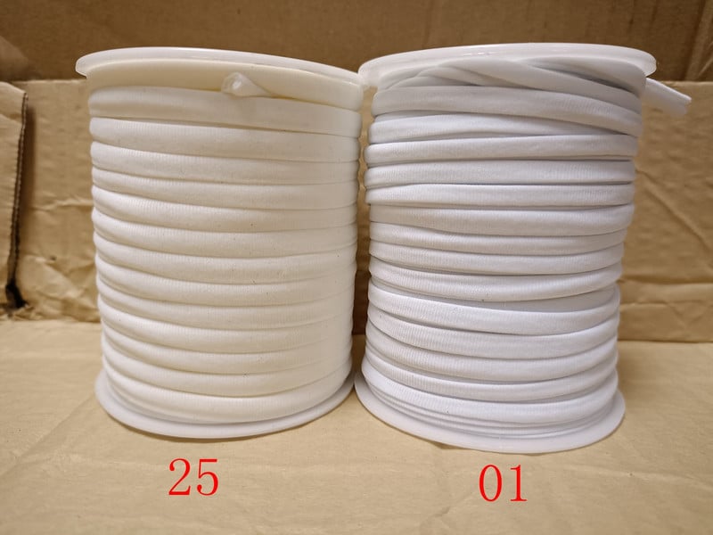 29 de culori 20 m/rolă 5 mm snur solid din lycra frânghie elastică cu cusătură goală bandă din țesătură din fibre de lapte