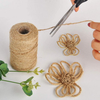100M/лот 2MM естествен канап от юта кафяв канап въже плетено въже от юта шнур шнур изкуства занаяти опаковане на подаръци коледен сватбен декор
