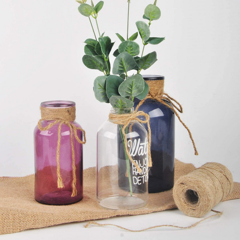 100M/partii 2MM naturaalne džuudist nöör pruun nöörnöör punutud džuudist köis nöörist pael Kunst käsitöö kingituste pakkimine jõulupulmakaunistus