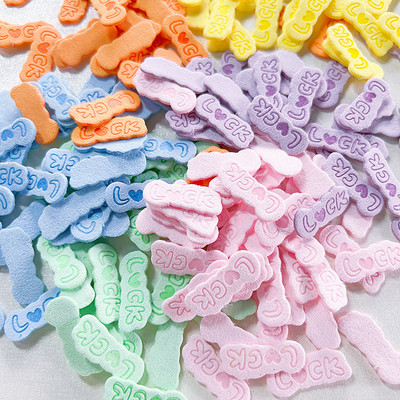 20 komada 1x2,5 mm naljepnice sa slovom u obliku srca sreće za DIY cipele Odjeća Šal Boja slatkiša Oznake odjeće Oznake torbi Pribor za šivanje