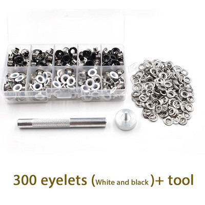 300# festék színe 5 mm fém fűzőlyukak szegecsek színes gomblyukak többszínű csat fűzőlyuk Eszközök ruházati kiegészítők