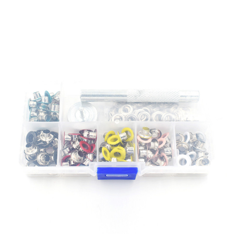 300# festék színe 5 mm fém fűzőlyukak szegecsek színes gomblyukak többszínű csat fűzőlyuk Eszközök ruházati kiegészítők