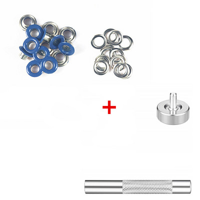 30 kompleta metalnih ušica u boji gumba s ušicama kožni remen za cipele DIY torba za spomenare Oznaka za odjeću s alatima za instaliranje tiska