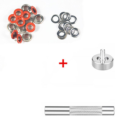 30 kompleta metalnih ušica u boji gumba s ušicama kožni remen za cipele DIY torba za spomenare Oznaka za odjeću s alatima za instaliranje tiska