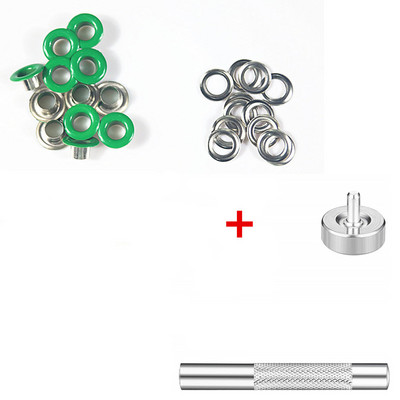 30 kompleta metalnih ušica u boji gumba s ušicama kožni remen za cipele DIY torba za spomenare Oznaka za odjeću s alatima za instaliranje tiska