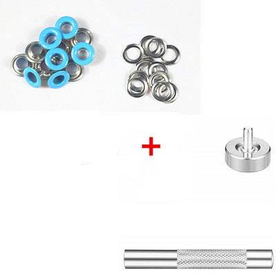 30 kompleta metalnih ušica u boji gumba s ušicama kožni remen za cipele DIY torba za spomenare Oznaka za odjeću s alatima za instaliranje tiska