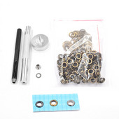 100 kompleta 5 mm Metalne ušice i alati za ugradnju Zakovice Gumbi Metalne pore Alat za ušice Zakrpa za šivanje Odjeća i dodaci