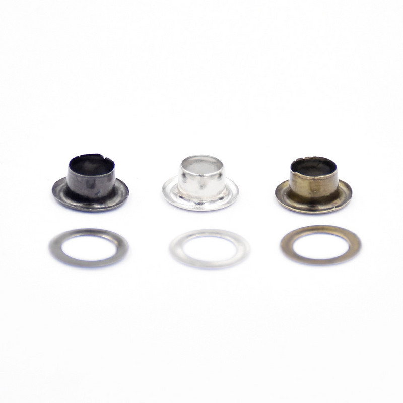 100 kompleta 5 mm Metalne ušice i alati za ugradnju Zakovice Gumbi Metalne pore Alat za ušice Zakrpa za šivanje Odjeća i dodaci