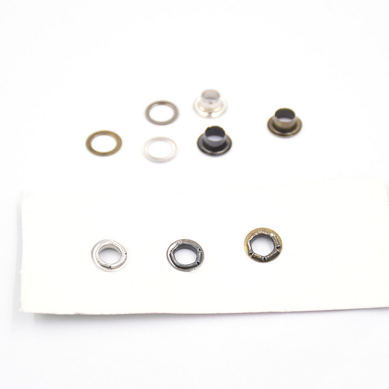 100 kompleta 5 mm Metalne ušice i alati za ugradnju Zakovice Gumbi Metalne pore Alat za ušice Zakrpa za šivanje Odjeća i dodaci