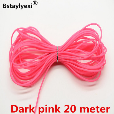 Dekoratívny pamäťový drôt Cover Memory Wire 20 metrov, zmiešané farby, 10 metrov lano, dutá gumená trubica, šnúrka na šperky 2 mm, DIY príslušenstvo