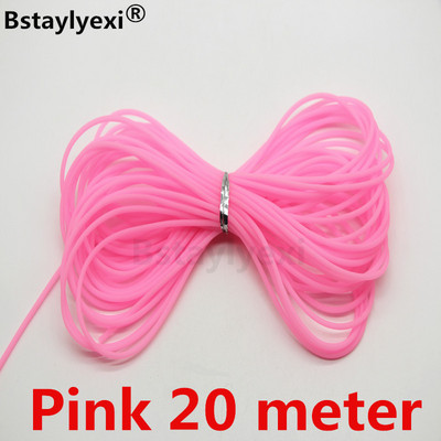 Dekoratívny pamäťový drôt Cover Memory Wire 20 metrov, zmiešané farby, 10 metrov lano, dutá gumená trubica, šnúrka na šperky 2 mm, DIY príslušenstvo