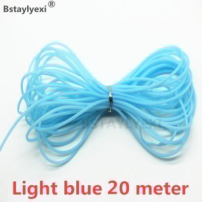 Dekoratívny pamäťový drôt Cover Memory Wire 20 metrov, zmiešané farby, 10 metrov lano, dutá gumená trubica, šnúrka na šperky 2 mm, DIY príslušenstvo