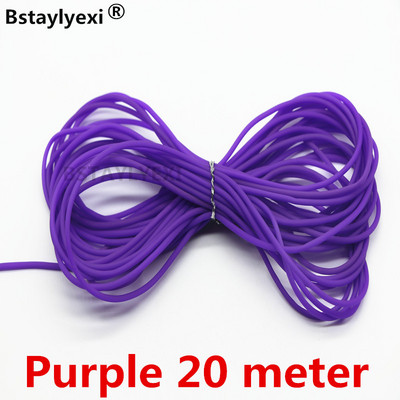 Dekoratívny pamäťový drôt Cover Memory Wire 20 metrov, zmiešané farby, 10 metrov lano, dutá gumená trubica, šnúrka na šperky 2 mm, DIY príslušenstvo