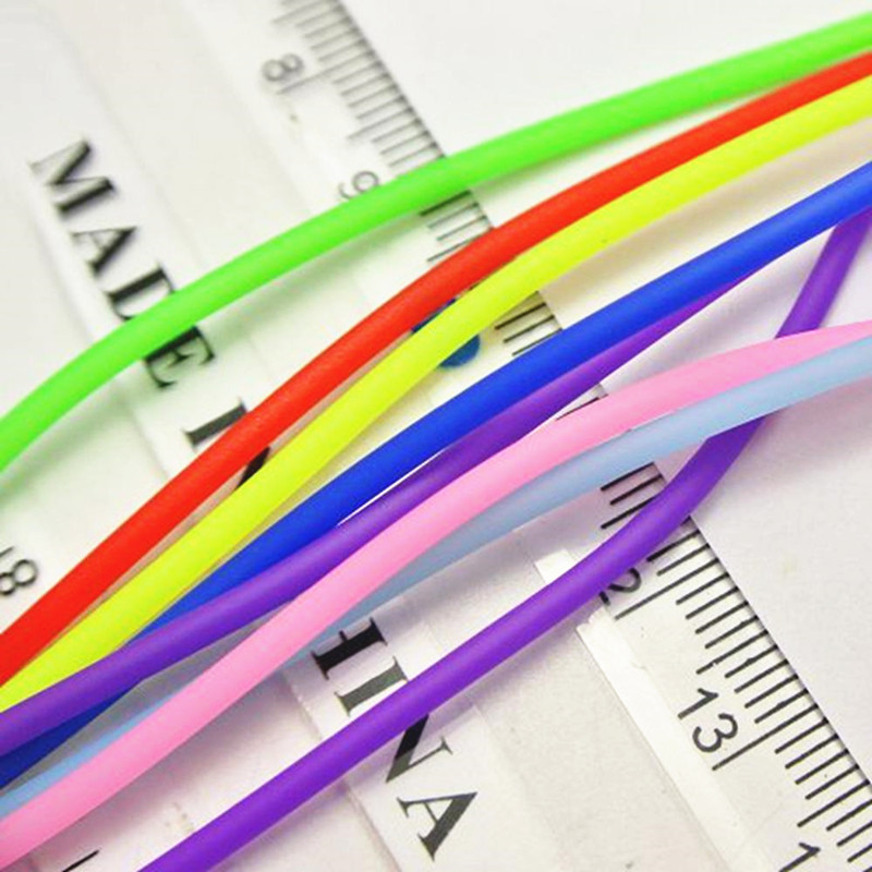 Dekoratívny pamäťový drôt Cover Memory Wire 20 metrov, zmiešané farby, 10 metrov lano, dutá gumená trubica, šnúrka na šperky 2 mm, DIY príslušenstvo