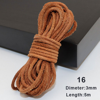 5 metri Retro īstas ādas aukla, 3 mm plakana šķipsna govs ādas virve, piemērota kaklarota rokassprādzes, rotaslietu izgatavošanas piederumi.