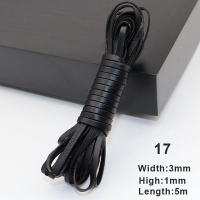 5 metri Retro īstas ādas aukla, 3 mm plakana šķipsna govs ādas virve, piemērota kaklarota rokassprādzes, rotaslietu izgatavošanas piederumi.