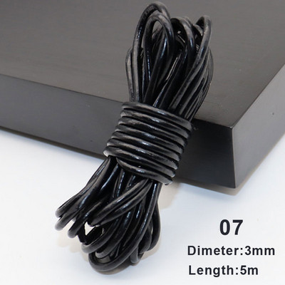 5 metri Retro īstas ādas aukla, 3 mm plakana šķipsna govs ādas virve, piemērota kaklarota rokassprādzes, rotaslietu izgatavošanas piederumi.