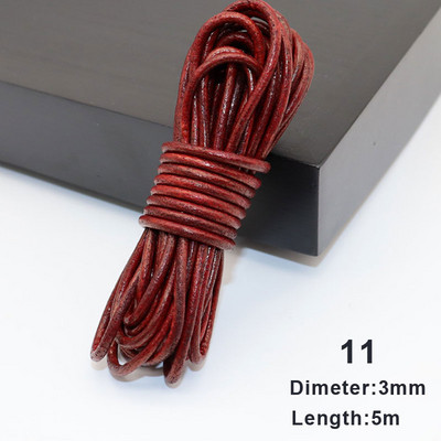 5 metri Retro īstas ādas aukla, 3 mm plakana šķipsna govs ādas virve, piemērota kaklarota rokassprādzes, rotaslietu izgatavošanas piederumi.