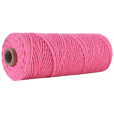 2,5 mm-es 100% pamut zsinór színes zsinórok bézs csavart kézműves makramé zsinór barkácsolás otthoni textil esküvői dekorációs kellék 110 yard