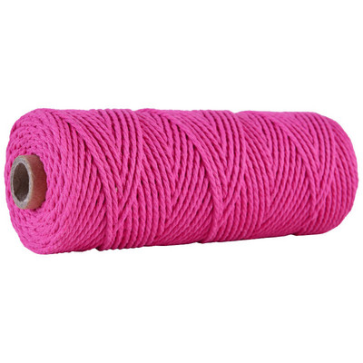 2,5 mm-es 100% pamut zsinór színes zsinórok bézs csavart kézműves makramé zsinór barkácsolás otthoni textil esküvői dekorációs kellék 110 yard