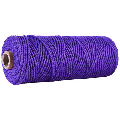 2,5 mm-es 100% pamut zsinór színes zsinórok bézs csavart kézműves makramé zsinór barkácsolás otthoni textil esküvői dekorációs kellék 110 yard