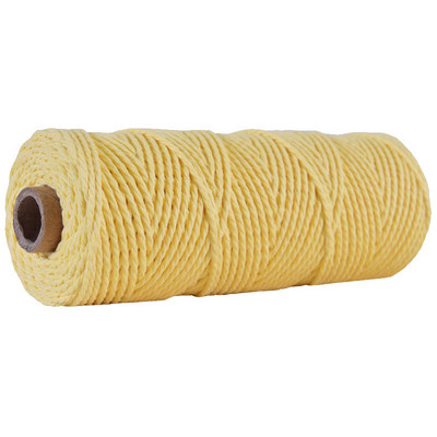 2,5 mm-es 100% pamut zsinór színes zsinórok bézs csavart kézműves makramé zsinór barkácsolás otthoni textil esküvői dekorációs kellék 110 yard