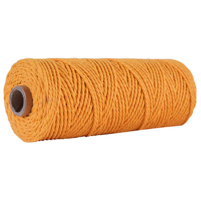 2,5 mm-es 100% pamut zsinór színes zsinórok bézs csavart kézműves makramé zsinór barkácsolás otthoni textil esküvői dekorációs kellék 110 yard