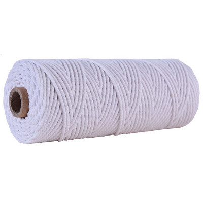 2,5 mm-es 100% pamut zsinór színes zsinórok bézs csavart kézműves makramé zsinór barkácsolás otthoni textil esküvői dekorációs kellék 110 yard