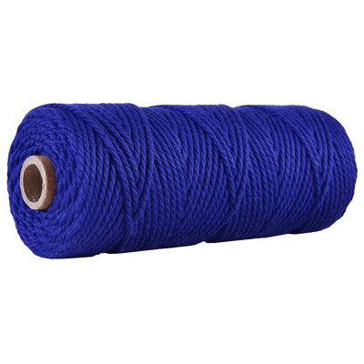 2,5 mm-es 100% pamut zsinór színes zsinórok bézs csavart kézműves makramé zsinór barkácsolás otthoni textil esküvői dekorációs kellék 110 yard