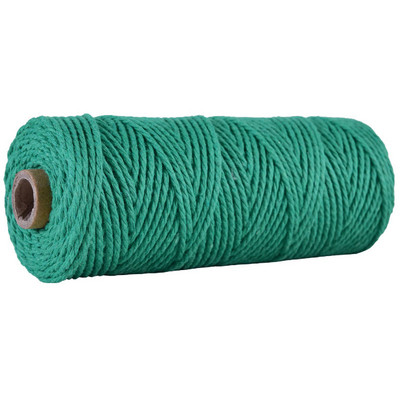 2,5 mm-es 100% pamut zsinór színes zsinórok bézs csavart kézműves makramé zsinór barkácsolás otthoni textil esküvői dekorációs kellék 110 yard