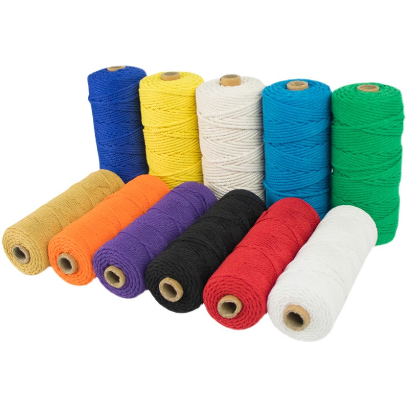 2,5 mm-es 100% pamut zsinór színes zsinórok bézs csavart kézműves makramé zsinór barkácsolás otthoni textil esküvői dekorációs kellék 110 yard