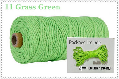 Μαλακό Macrame 2 χιλιοστών 10 μέτρα σκέλος βαμβακερές μπάλες DIY Craft Supplies Handcraft Benang Yarn Bohemia Decoration Fiber Art Supply