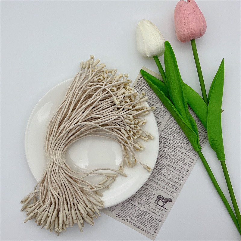 50/100/200 db 20 cm Viasz kötél Ruházat Címke kötél ékszerekhez árcímke zsinórral Diy farmer ing ruházat címke kötél nagykereskedés