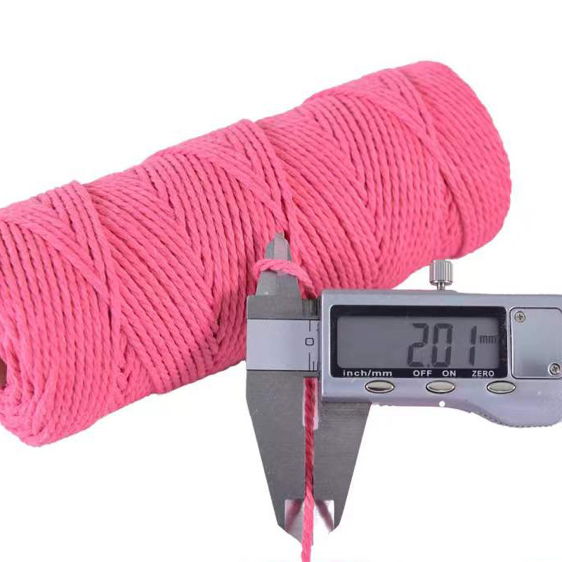 2 mm 10 metri makarūnu kokvilnas aukla Makrama virve, krāsains pavediens, DIY aksesuāri telpu dekorēšanai