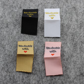 ručne vyrábané štítky so zlatými písmenami/ručne vyrábané zlaté štítky/tkané štítky na ručne vyrábané predmety štítok na oblečenie štítky na goliere