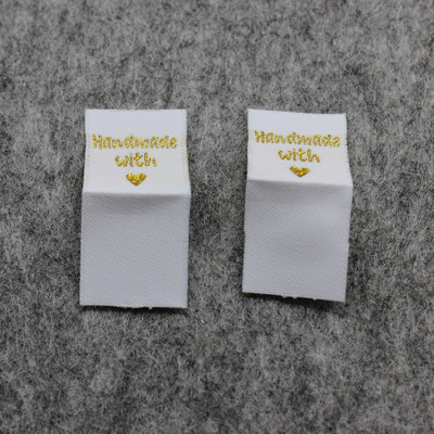 ručne vyrábané štítky so zlatými písmenami/ručne vyrábané zlaté štítky/tkané štítky na ručne vyrábané predmety štítok na oblečenie štítky na goliere