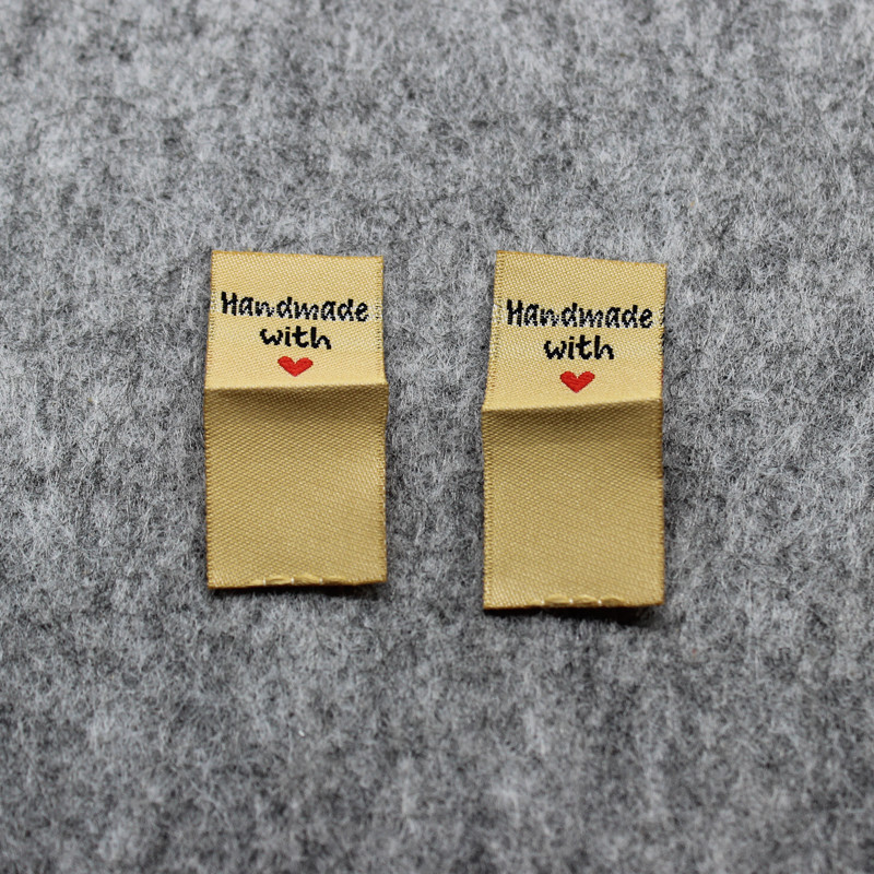ručne vyrábané štítky so zlatými písmenami/ručne vyrábané zlaté štítky/tkané štítky na ručne vyrábané predmety štítok na oblečenie štítky na goliere