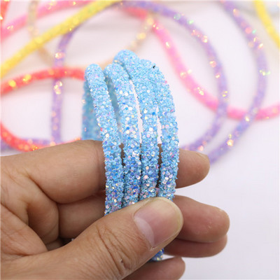 1 jard 6 mm smola svjetlucavo uže cijev kabel šljokice podrezivanje DIY nakit narukvica ogrlica odjeća cipele dekoracija za zabavu vjenčanje