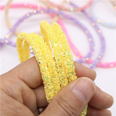 1 jard 6 mm smola svjetlucavo uže cijev kabel šljokice podrezivanje DIY nakit narukvica ogrlica odjeća cipele dekoracija za zabavu vjenčanje