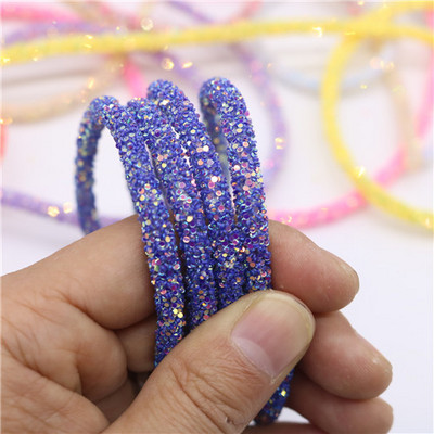 1 jard 6 mm smola svjetlucavo uže cijev kabel šljokice podrezivanje DIY nakit narukvica ogrlica odjeća cipele dekoracija za zabavu vjenčanje