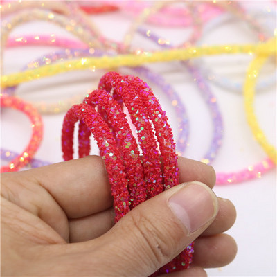 1 jard 6 mm smola svjetlucavo uže cijev kabel šljokice podrezivanje DIY nakit narukvica ogrlica odjeća cipele dekoracija za zabavu vjenčanje