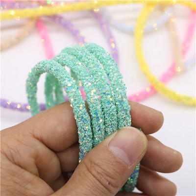 1 jard 6 mm smola svjetlucavo uže cijev kabel šljokice podrezivanje DIY nakit narukvica ogrlica odjeća cipele dekoracija za zabavu vjenčanje