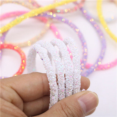 1 jard 6 mm smola svjetlucavo uže cijev kabel šljokice podrezivanje DIY nakit narukvica ogrlica odjeća cipele dekoracija za zabavu vjenčanje