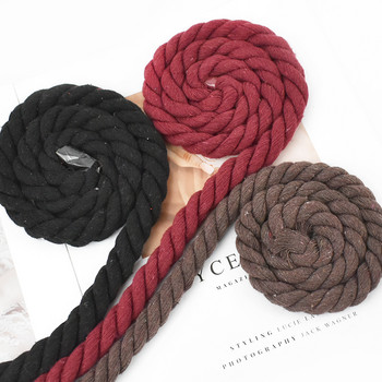 1/2M 20 mm усукан памучен шнур с висока издръжливост на памучно въже Push-pull чанта Декоративни въжета Направи си сам домашен текстилен колан Ремък