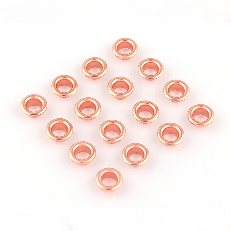 Metalne ušice od 6 mm ružičastog zlata Ušice s podloškama Mjedene ušice za karticu/platno Odjeća Kožna obuća za rukotvorine Dodaci za torbice