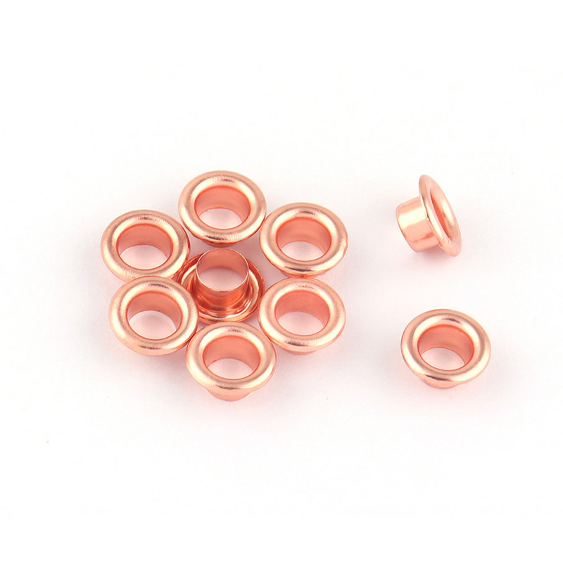 Metalne ušice od 6 mm ružičastog zlata Ušice s podloškama Mjedene ušice za karticu/platno Odjeća Kožna obuća za rukotvorine Dodaci za torbice