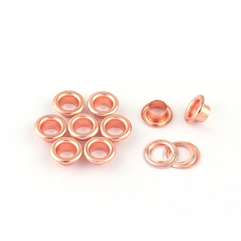 Metalne ušice od 6 mm ružičastog zlata Ušice s podloškama Mjedene ušice za karticu/platno Odjeća Kožna obuća za rukotvorine Dodaci za torbice