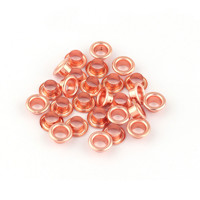 Metalne ušice od 6 mm ružičastog zlata Ušice s podloškama Mjedene ušice za karticu/platno Odjeća Kožna obuća za rukotvorine Dodaci za torbice