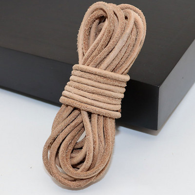 5 m/rullī Retro ādas aukla, apaļa/plakana virve