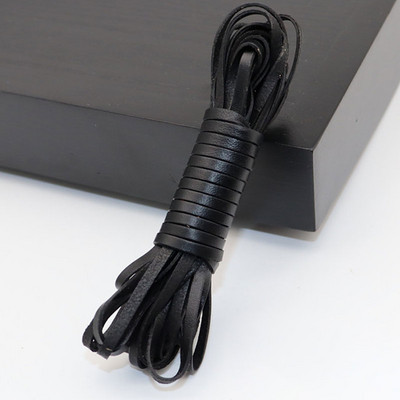 5 m/rullī Retro ādas aukla, apaļa/plakana virve